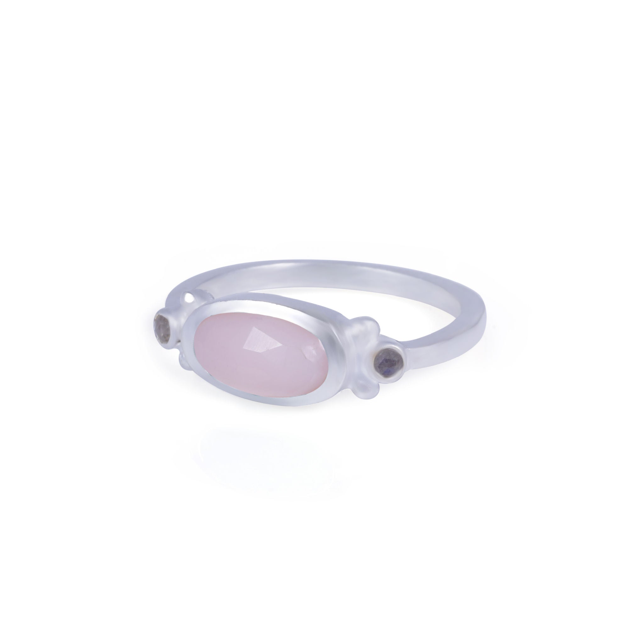 Harmony Ring. Pink Opal. Silver